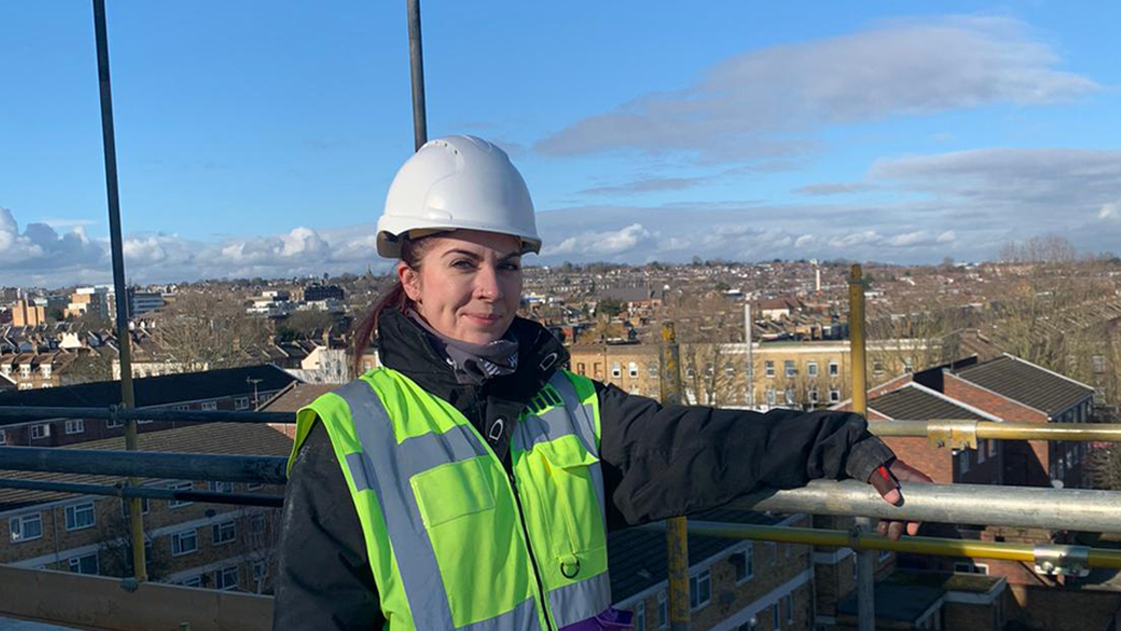 Person with a hard hat and high vis jacket